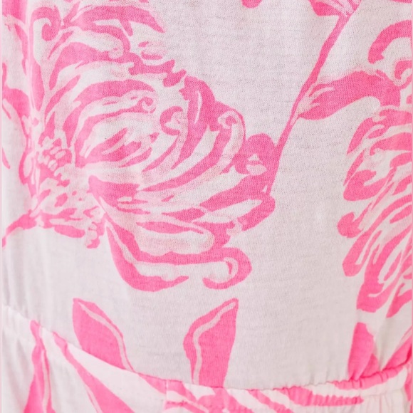 Lilly Pulitzer Girls Mini Jace Romper Rousseau Pink Glisten In The Sun Small NWT - Picture 3 of 7